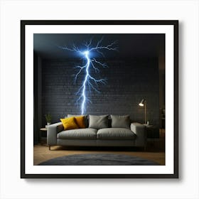 Default Create Unique Design Of Lightning Wall 1 Art Print