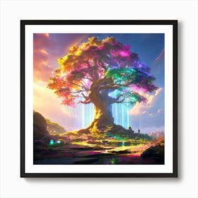 Rainbow Soul Tree Art Print