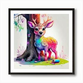 Deer Painting 6 Art Print