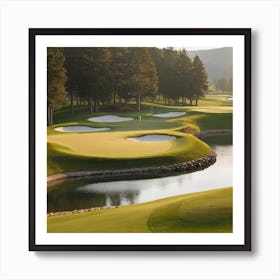 Tiger Woods Golf Course Art Print