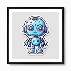 Robot Sticker 3 Art Print