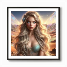 Fairy In The Desert Art Print