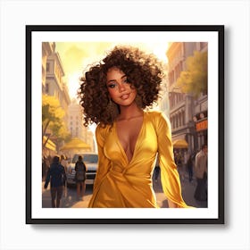 Afro Girl 24 Art Print