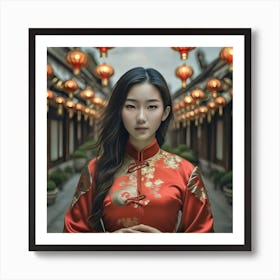 China in Red 2 Art Print