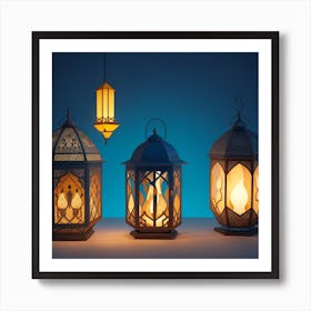 Three Moroccan Lanterns Art Print
