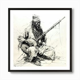 African Musician Art Print