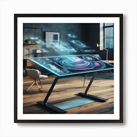 Futuristic Desk 5 Art Print