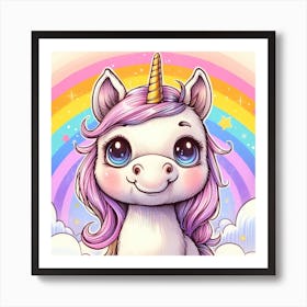 Cute Unicorn Art Print