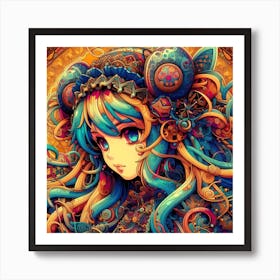 Steampunk Girl 1 Art Print