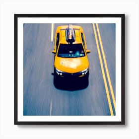 New York Yellow Cab Art Print