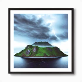 Stormy Island 2 Art Print