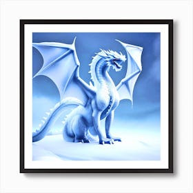 White Dragon Art Print