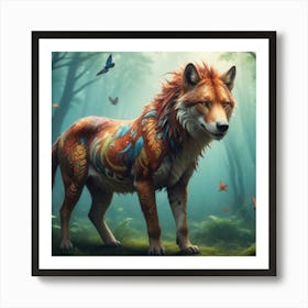 Mystical Forest Guardian Art Print