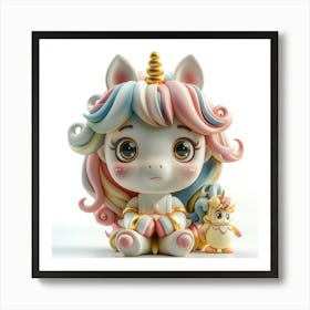 Unicorn Figurine 86 Art Print