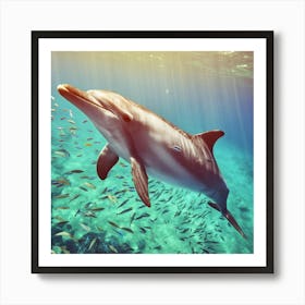 Dolphin In The Ocean Art Print