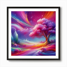 Colorful Tree Art Print