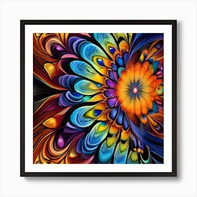 Psychedelic Flower 3 Art Print