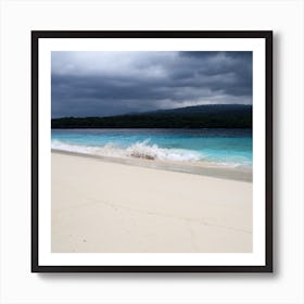 Stormy weather over the blue ocean Jaco Island Art Print