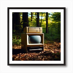 Tv In The Woods Art Print