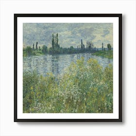 Banks Of The Seine,Vétheuil (1880) Art Print