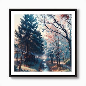 Autumn In A Forest Art Print