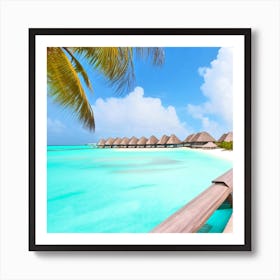 Beach Resort In The Maldives 1 Art Print