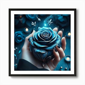 Blue Rose 2 Art Print