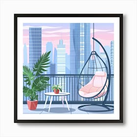 Balcony With Swing Chair 5 Art Print