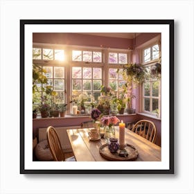 Sunny Dining Room Art Print