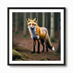 Red Fox In The Forest 15 Art Print