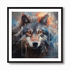 The Curious Wolf Art Print