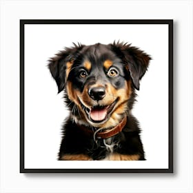 Black And Tan Dog Art Print