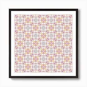 Pink Floral Pattern 1 Art Print