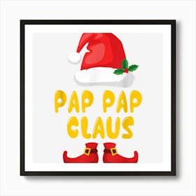 Flower Santa Claus Face Merry Christmas Day Me Pap Pap Claus Art Print