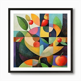 Abstract Fruit Painting Art Print