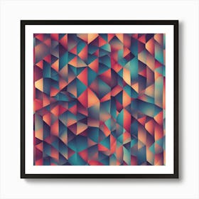 Abstract Triangles Background 1 Art Print