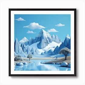 Firefly An Illustration Of A Beautiful Majestic Cinematic Tranquil Mountain Landscape In Neutral Col 2023 11 23t000554 Art Print