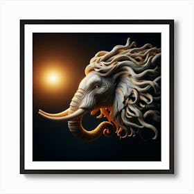 Elephant Head 2 Art Print