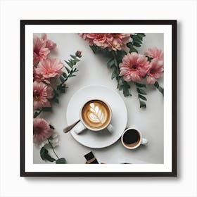 Coffee And Flowers For Breakfast Art Print Ukrhe8ga Upscaled Art Print