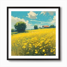 Yellow Field 4 Art Print