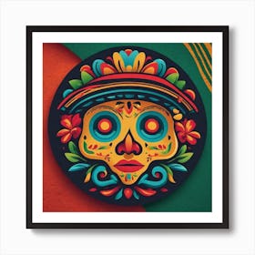 Day Of The Dead Skull 129 Art Print