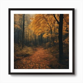 Autumn Forest Path 3 Art Print