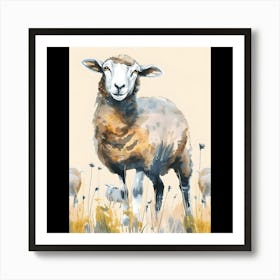 Sheep In The Field Art Print