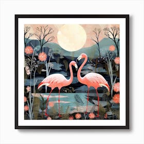 Bird In Nature Greater Flamingo 1 Art Print