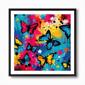 Colorful Butterflies 2 Art Print