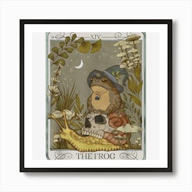 The Frog Tarot Card Retro Vintage Frog Lover Halloween Art Print