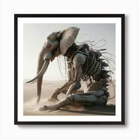 Robot Elephant 3 Art Print