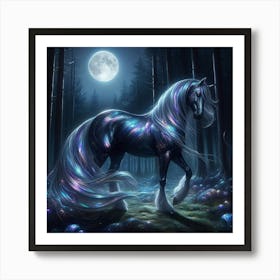 Unicorn In The Forest 6 Art Print