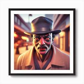 Devil In Hat Art Print