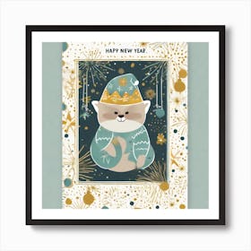 Happy New Year Card Art Print